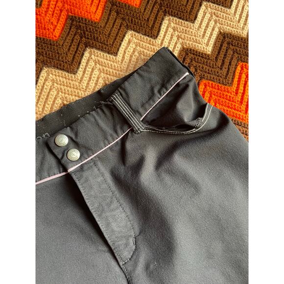 Irideon Black With Pink Piping Knee Patch Riding Breeches - sz L - Picture 5 of 9